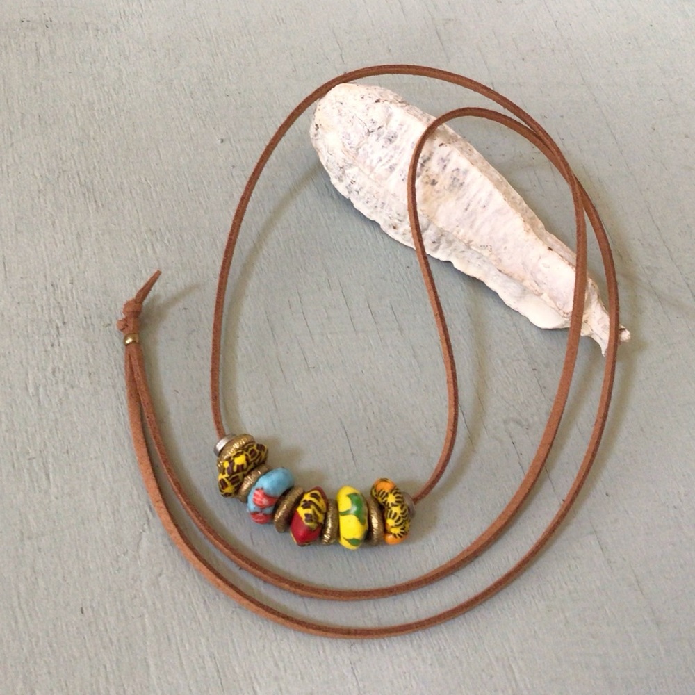 New Suede Cord Unique Necklace